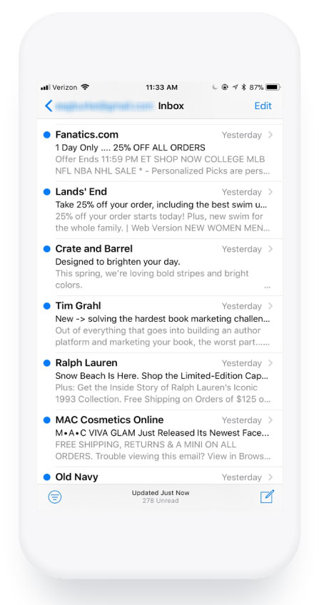 پیش نمایش ایمیل در خبرنامه ایمیلی