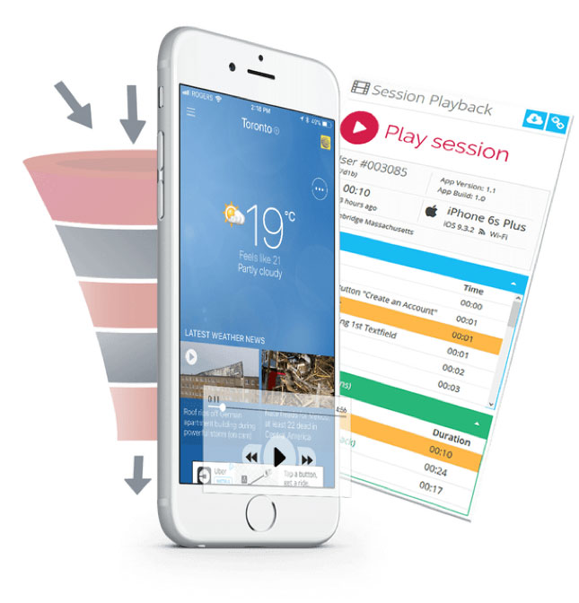 قیف تبدیل در اپلیکیشن